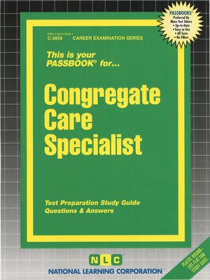 cover image of Congregate Care Specialist